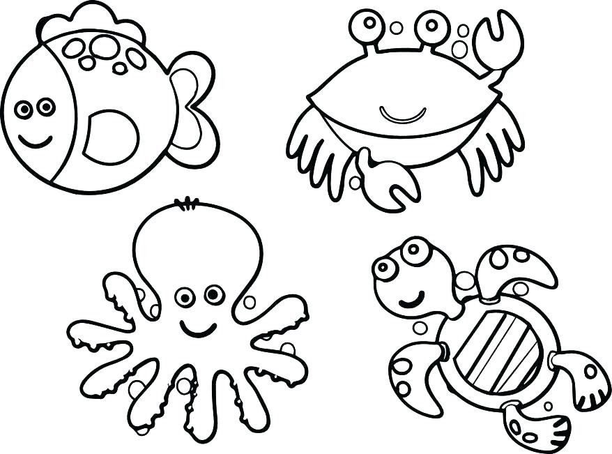878x651 Animals Coloring Page