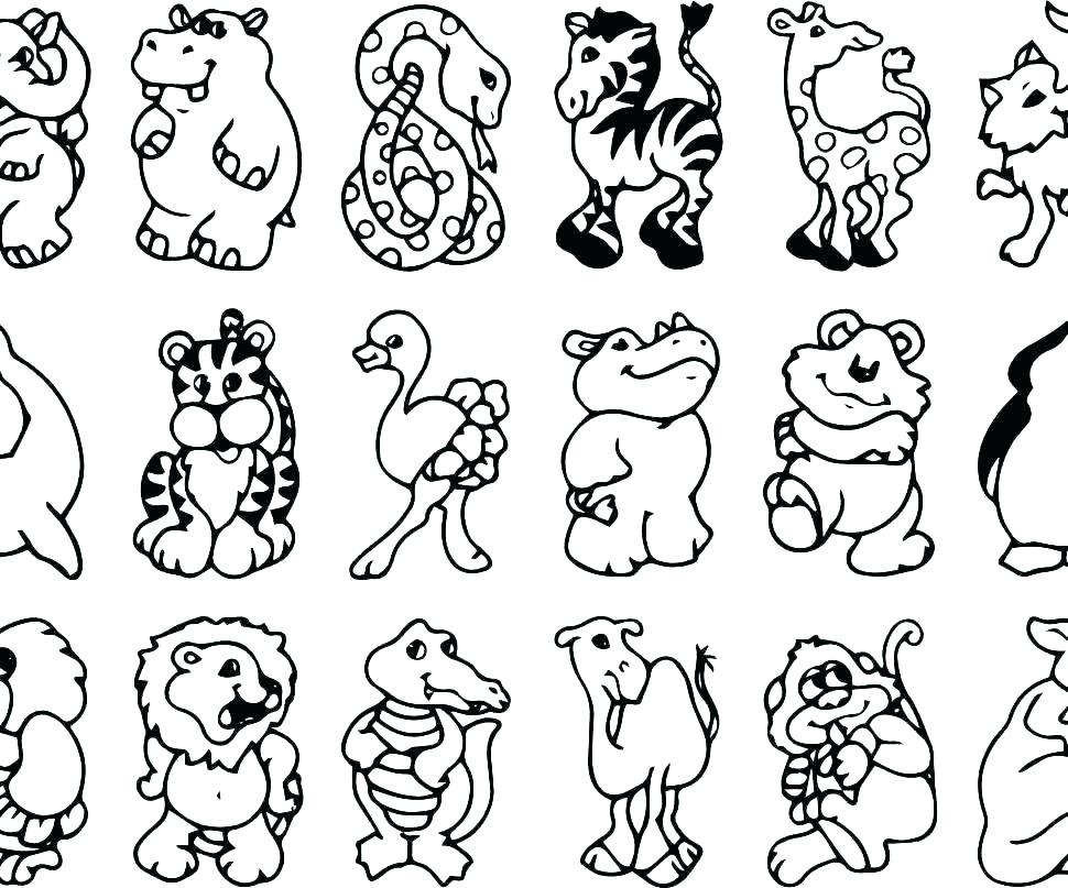 970x807 Animals Coloring Pages For Preschoolers