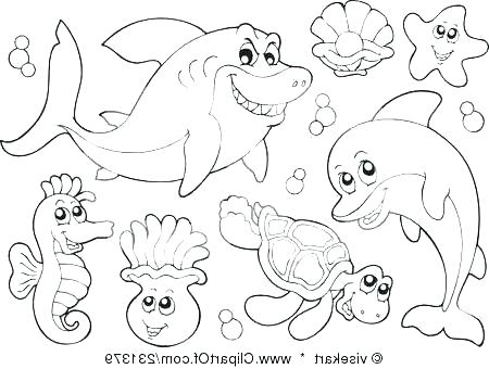 450x340 Coloring Pages Of Sea Animals Marine Life Coloring Pages Ocean