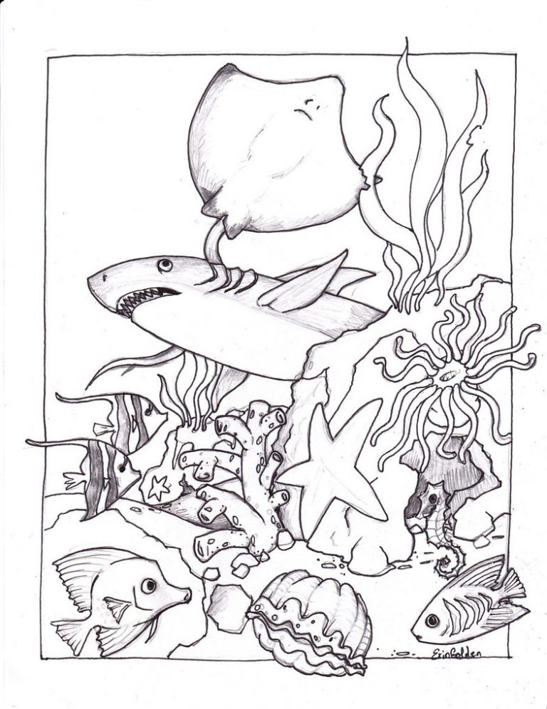 Ocean Floor Coloring Page
