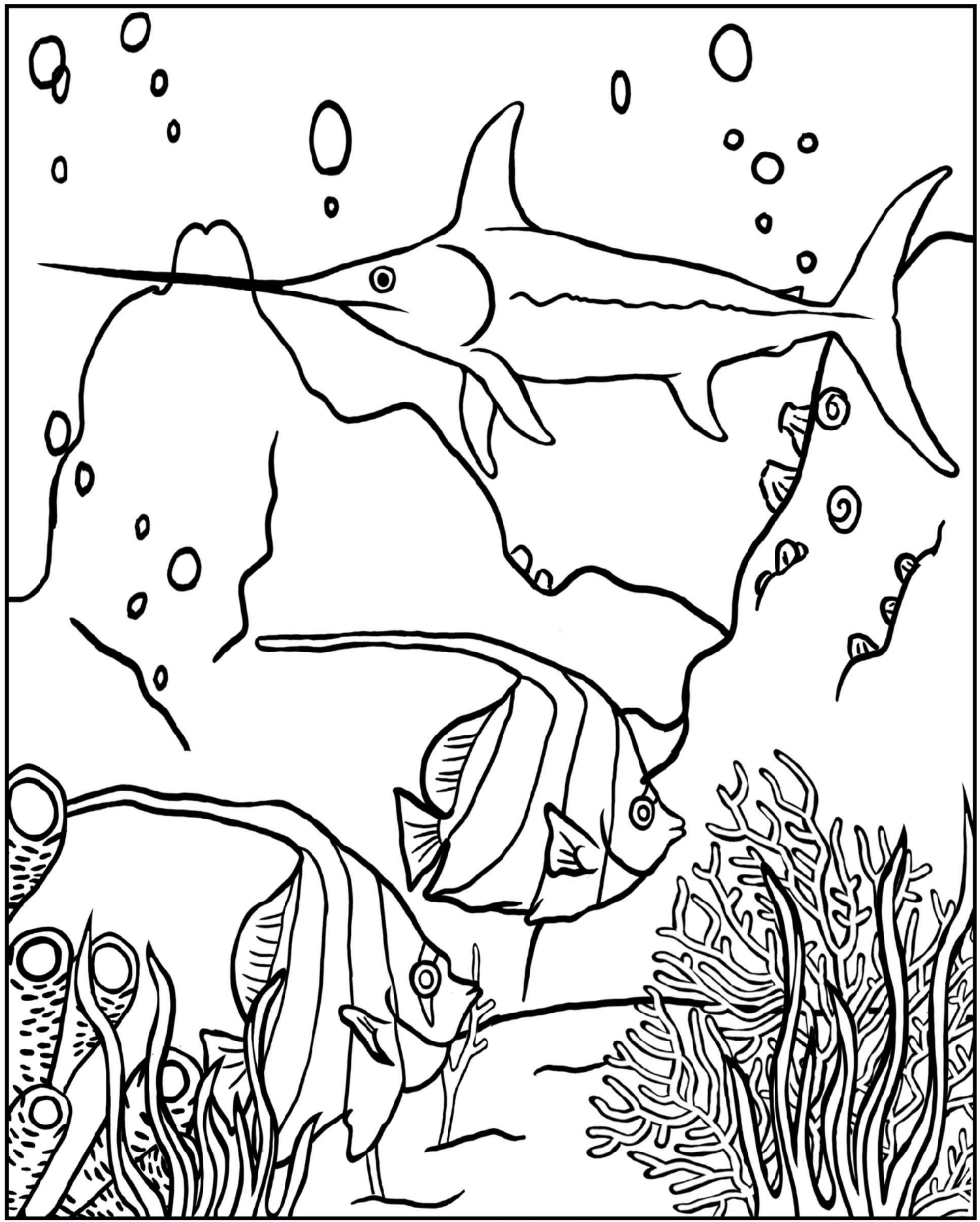 1500x1870 Ocean Life Coloring Pages To Download And Print For Free Home