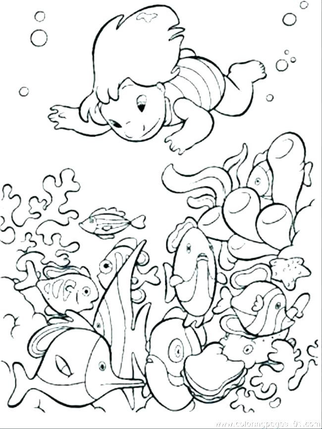 650x867 Ocean Scene Coloring Pages Free Printable Beach Coloring Page