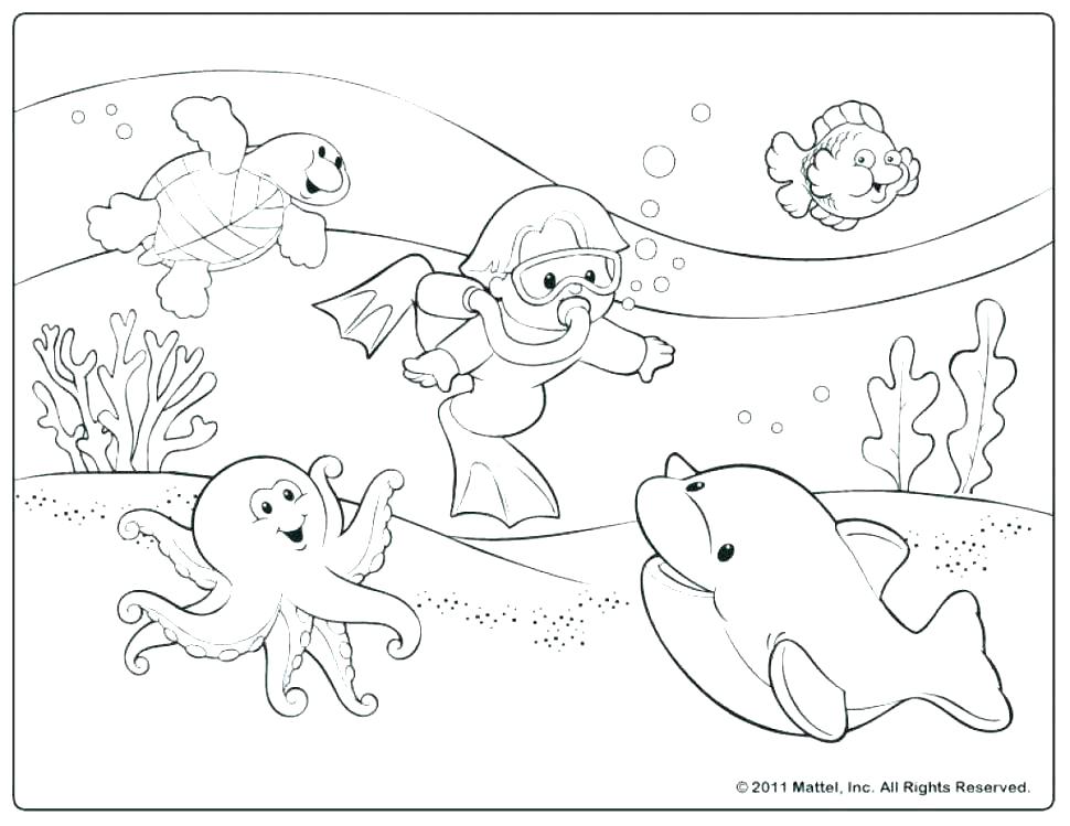 970x749 Beach Printable Coloring Pages