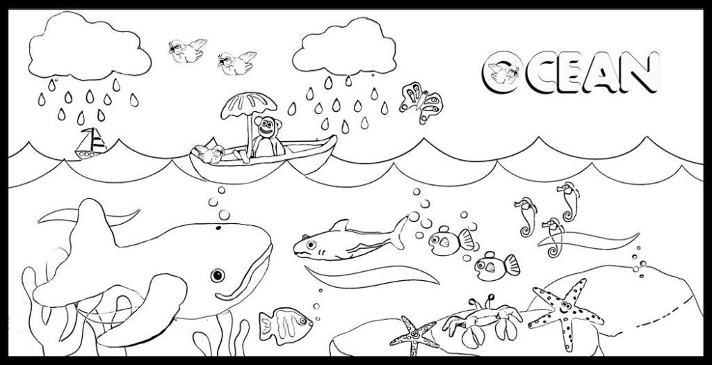Ocean Waves Coloring Pages