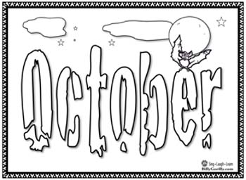 350x256 Printable October Coloring Pages