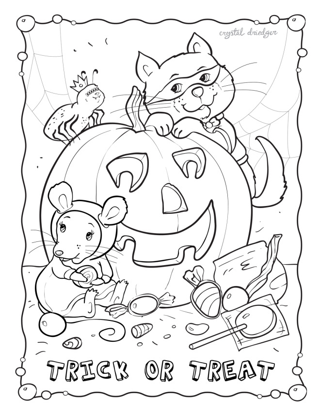 660x854 Happy October Coloring Page