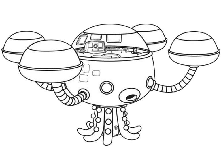 767x532 Coloring Pages The Octonauts Drawing