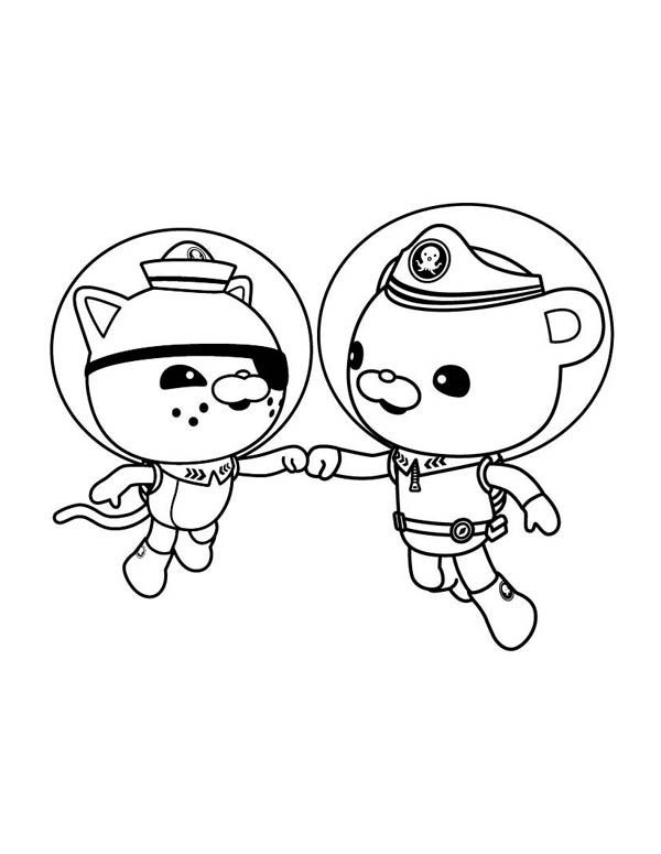 600x775 Kwazii And Captain Barnacles Of The Octonauts Coloring Page Seth