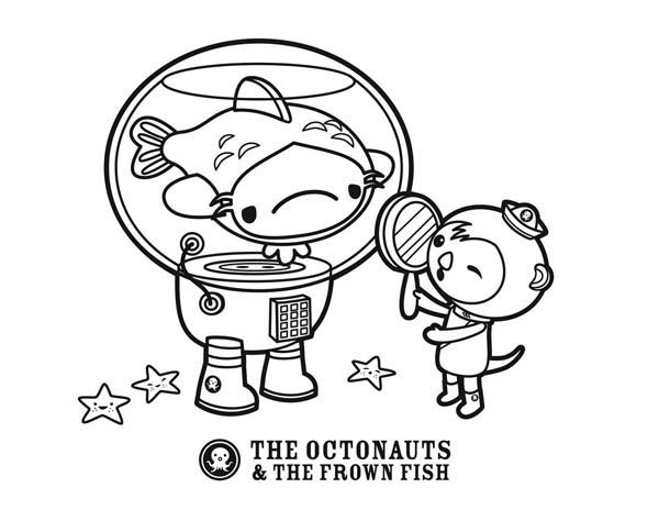 600x464 The Octopus And The Frown Fish Of The Octonauts Coloring Page