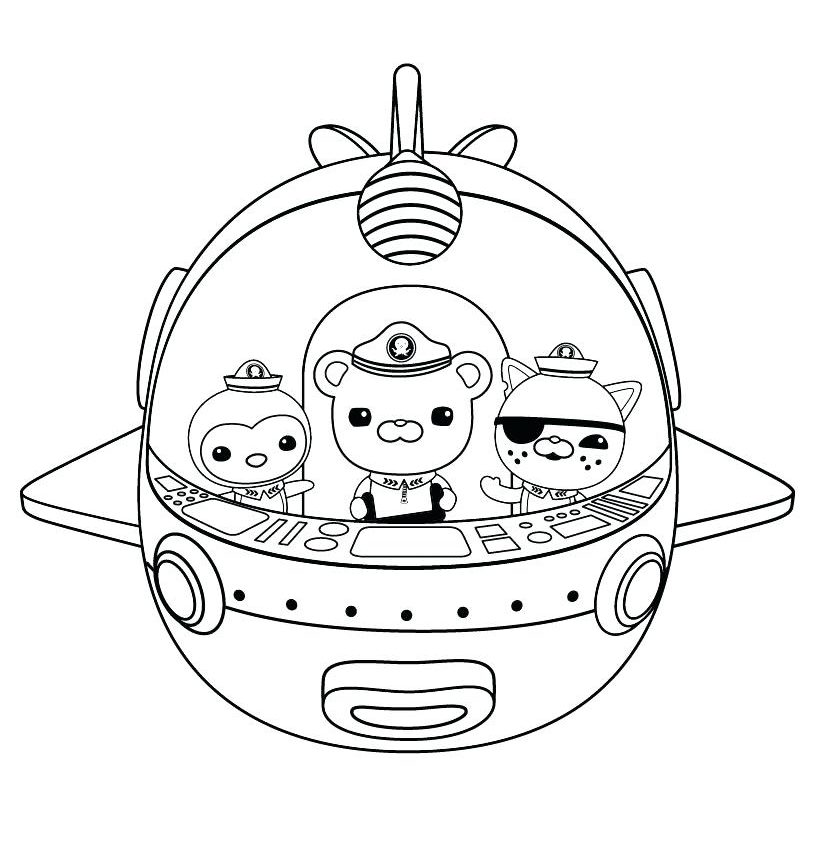 821x864 Printable Octonauts Coloring Pages General Free To Print And High