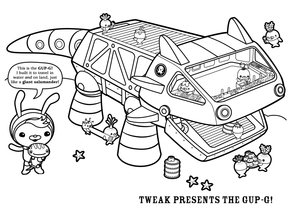 1024x768 Free Printable Octonauts Coloring Pages