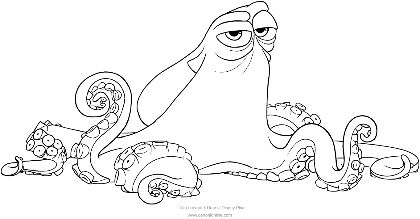 1362x709 Hank Octopus (Finding Dory) Coloring Pages