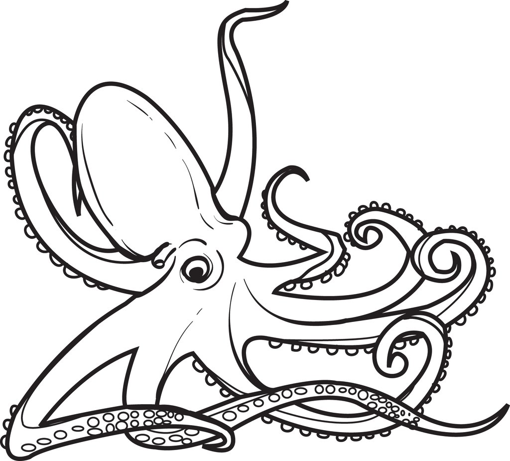 1024x925 Free, Printable Octopus Coloring Page For Kids
