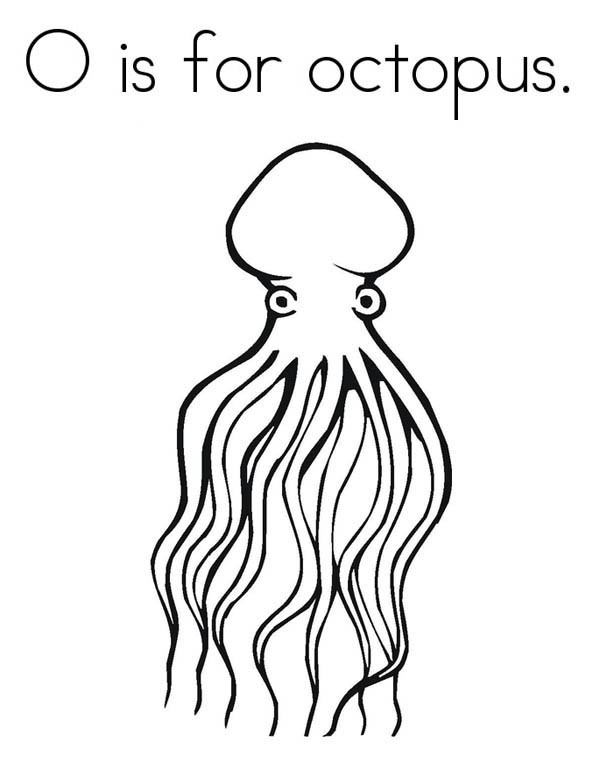 600x776 Coloring Page Octopus. Octopus O Is For Octopus Coloring Page O Is
