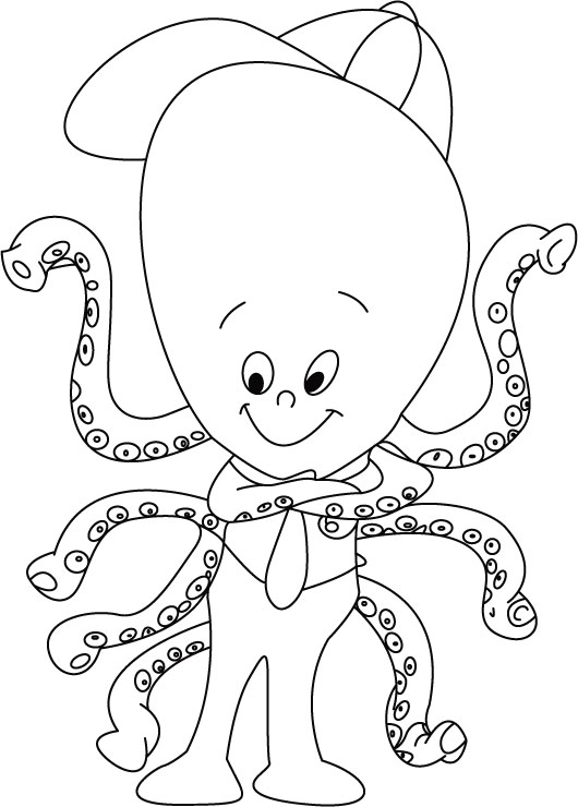 530x740 Cool Boss Octopus Coloring Pages Download Free Cool Boss Octopus