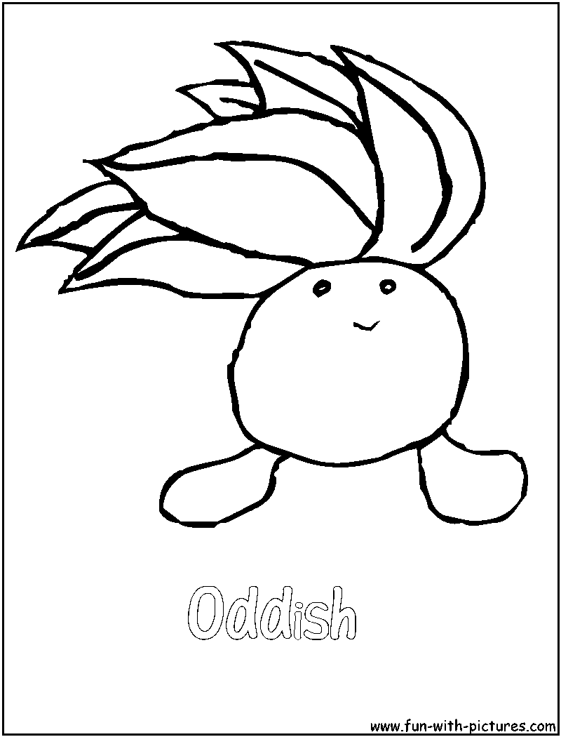 800x1050 Oddish Coloring Page