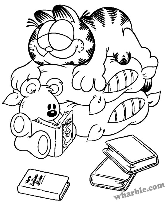 567x689 Garfield Coloring Pages