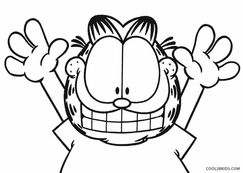 850x605 Printable Garfield Coloring Pages To Kids Cool2bkids