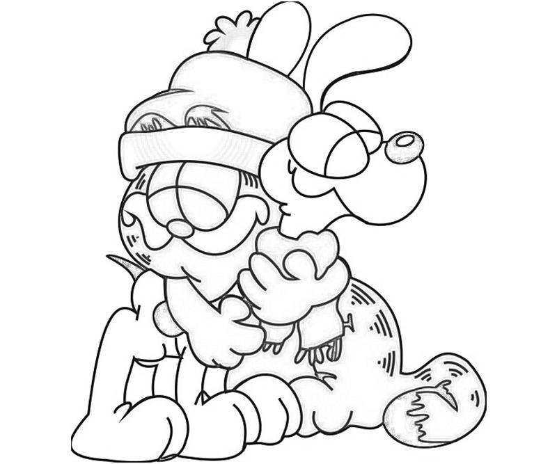 800x667 Garfield And Odie Coloring Pages 453477