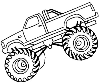 350x296 Monster Truck Off Road Coloring Page