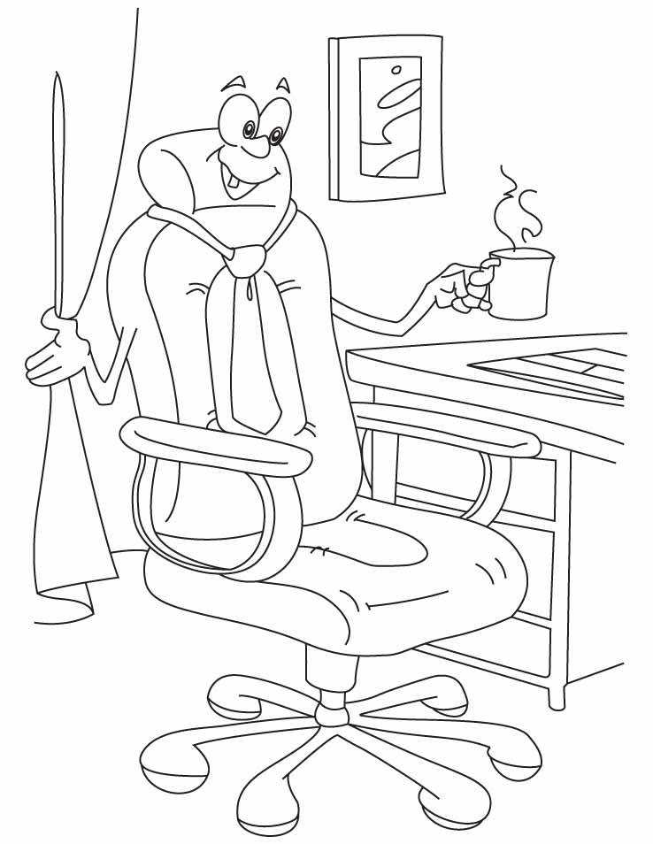 738x954 Office Chair With Coffee Mug Coloring Pages Download Free Office