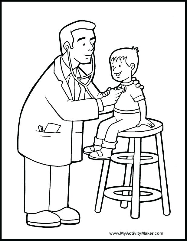 618x798 Coloring Page Doctor S Doctors Office Coloring Pages