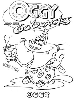 Oggy And The Cockroaches Coloring Pages
