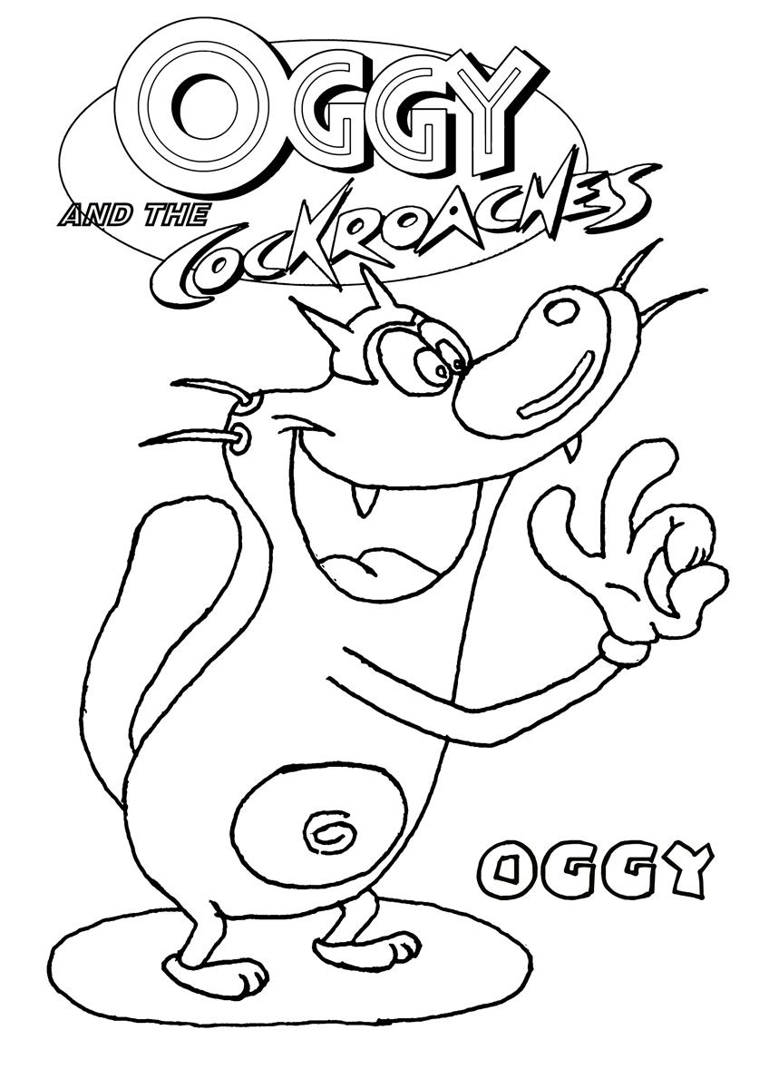 848x1200 Oggy And The Cockroaches Coloring Page3