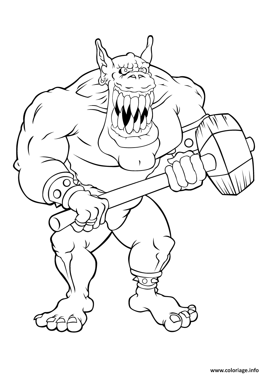 Ogre Coloring Pages