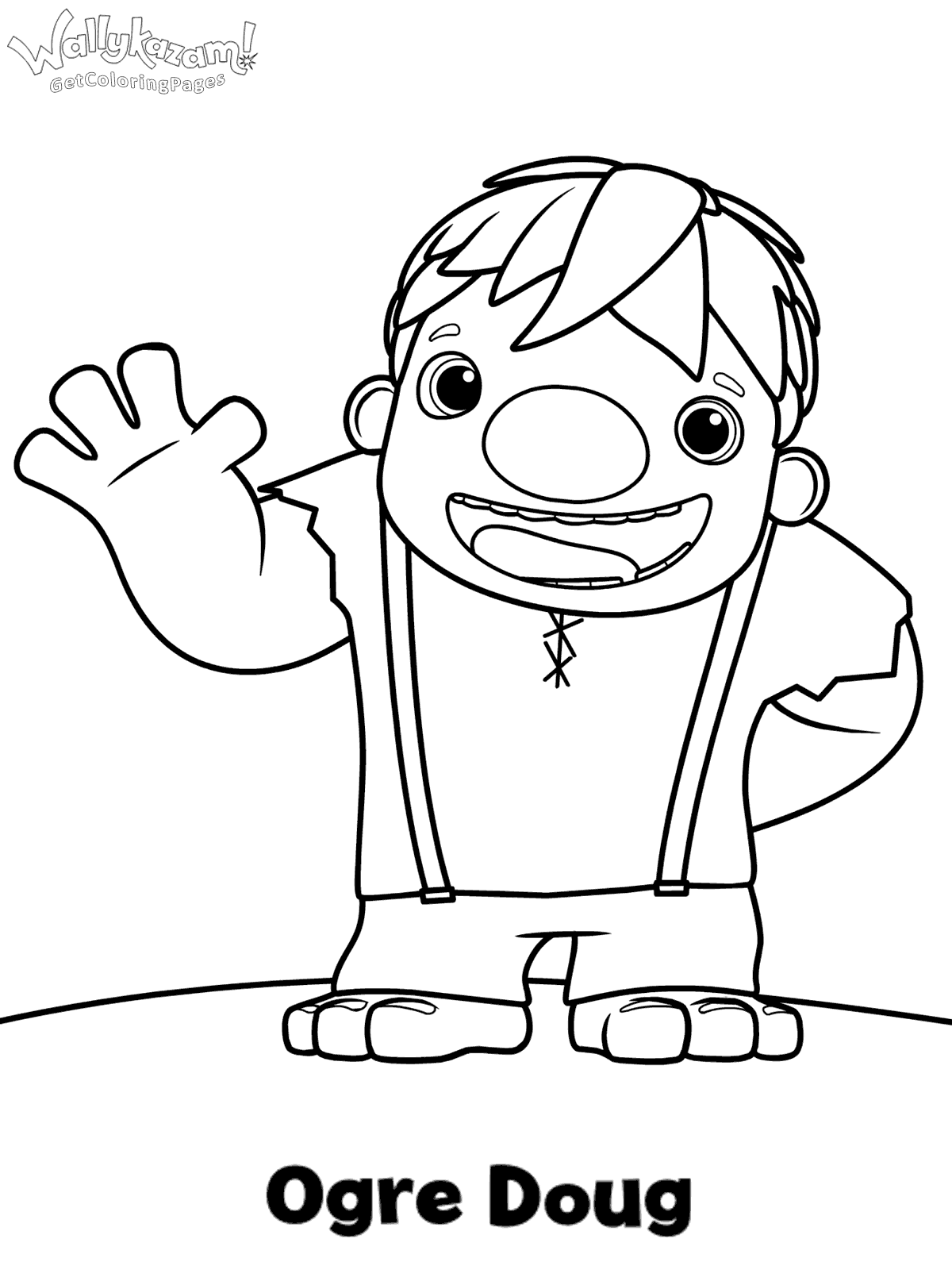 1200x1614 Wallykazam Ogre Doug Coloring Page
