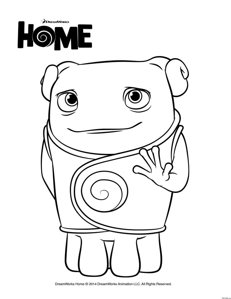 Oh From Home Coloring Pages