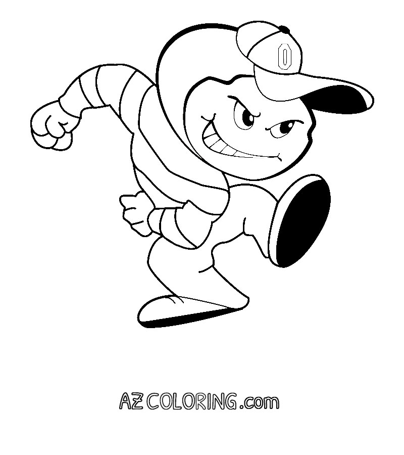 800x900 Ohio State Brutus Coloring Page Ohio State Buckeyes Coloring Pages