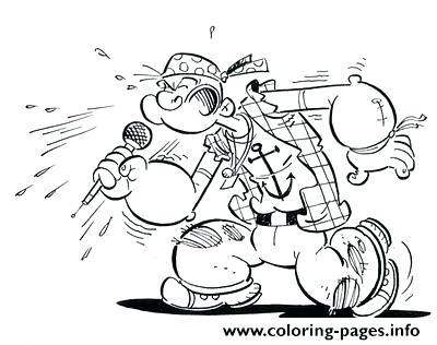 400x316 Popeye Coloring Pages As A Rocker Coloring Pages Popeye And Olive