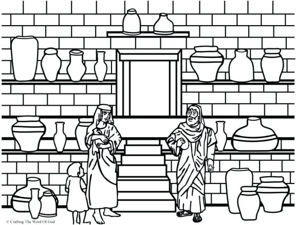 576x438 Coloring Pages Printable Animals And The Jar Of Oil Page Paper