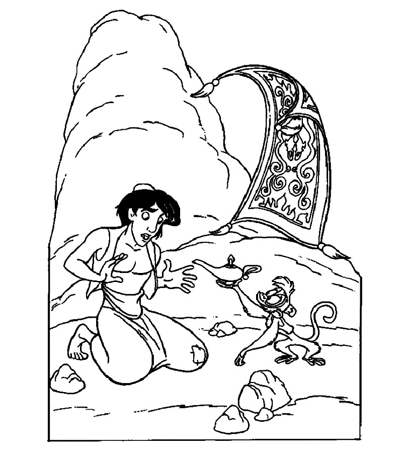 Oil Lamp Coloring Page