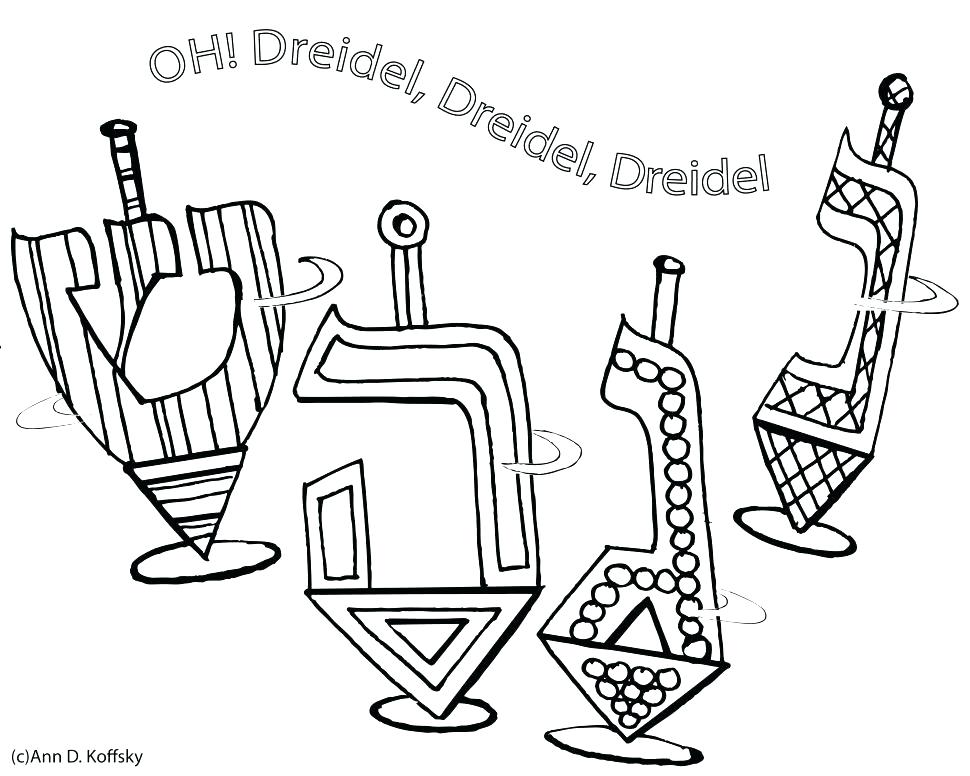 970x776 Dreidel Coloring Pages Coloring Page Oil Lamp Colouring Page