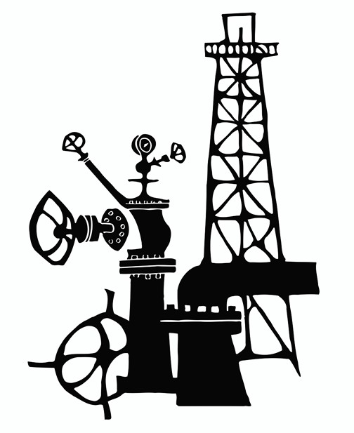 504x617 Oil Rig Machinery Printable Image Illustration Sketch For Oil Rig
