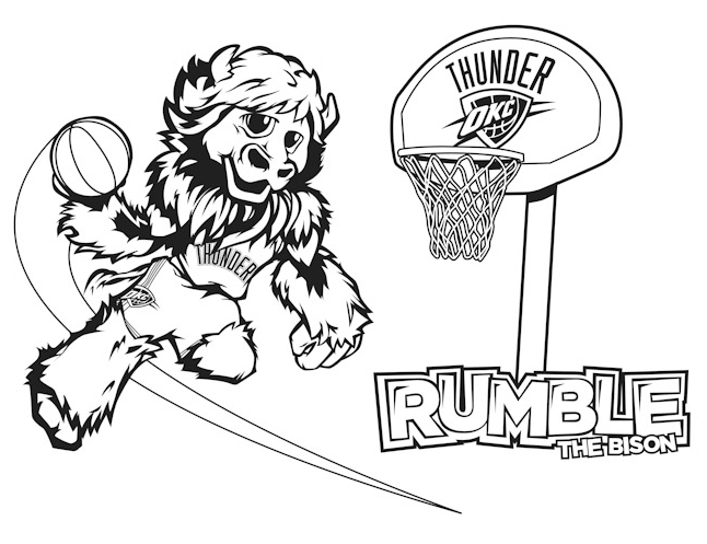 646x497 Okc Coloring Pages Rumble Kids Coloring Sheet Bhoss1313