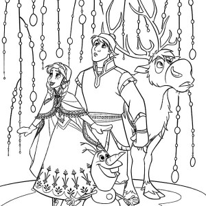 300x300 Anna Elsa Kristoff And Olaf Coloring Pages Best Place To Color