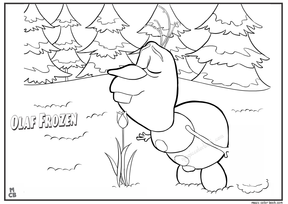 990x703 Olaf Frozen Coloring Pages 06
