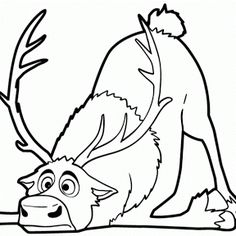 236x236 Frozen Coloring Pages Sven 03