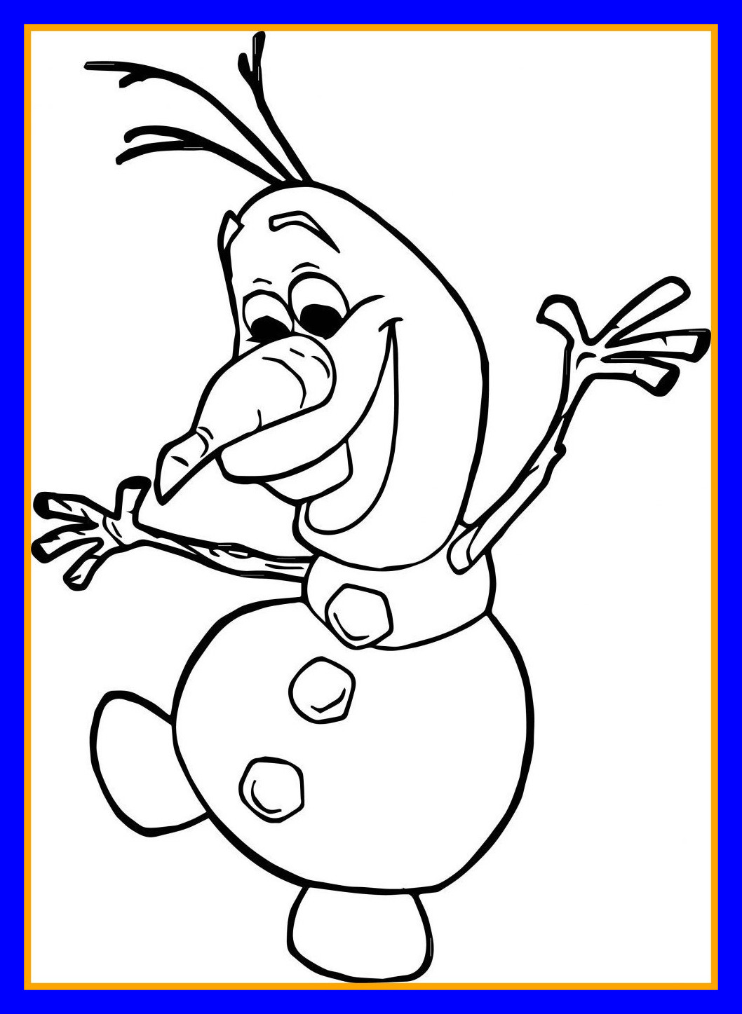 1058x1447 The Best Frozen Christmas Coloring Page And Colors Pics For Olaf