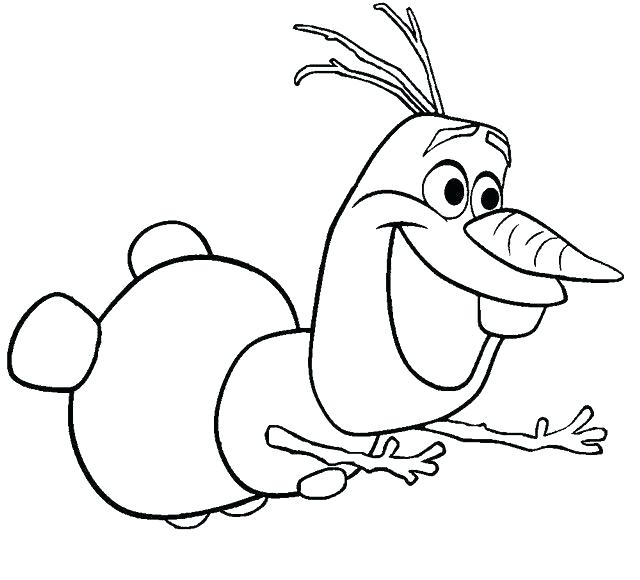640x580 Olaf Coloring Sheet