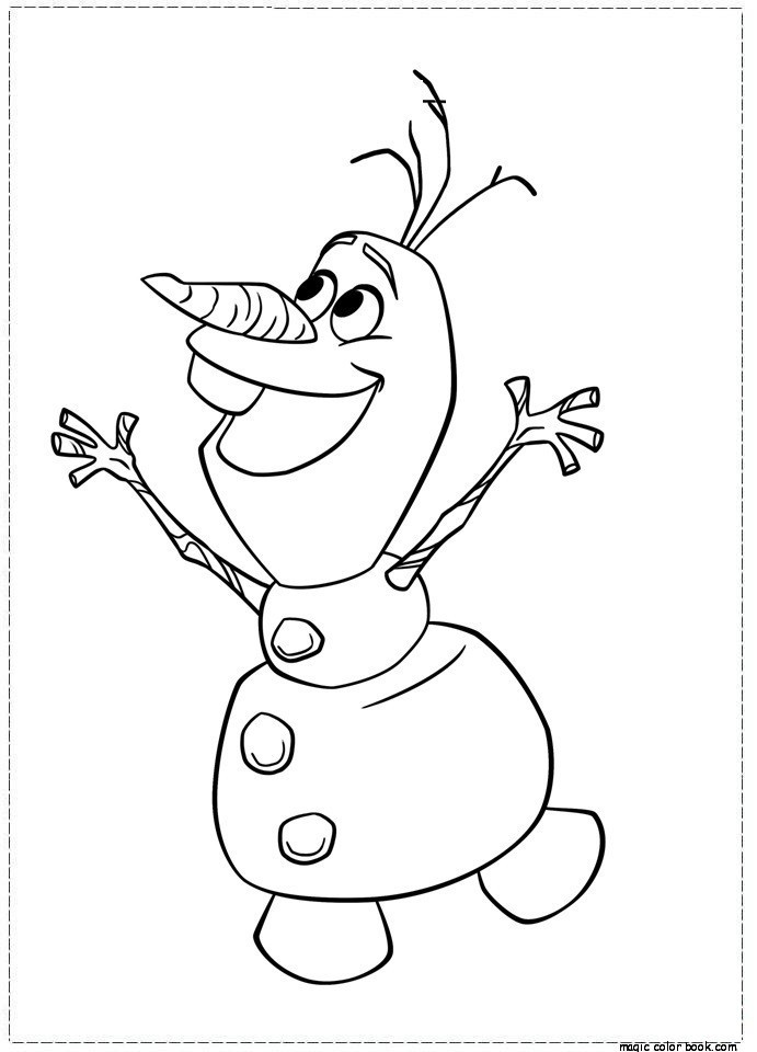 Olaf In Summer Coloring Pages