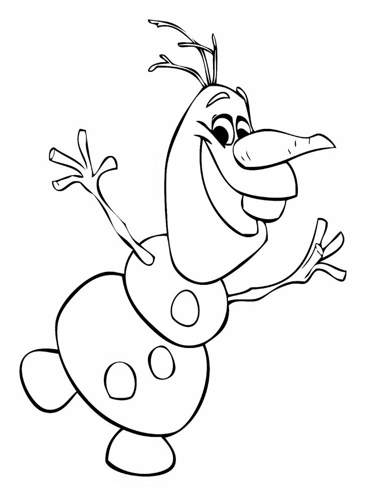 Olaf Snowman Coloring Page