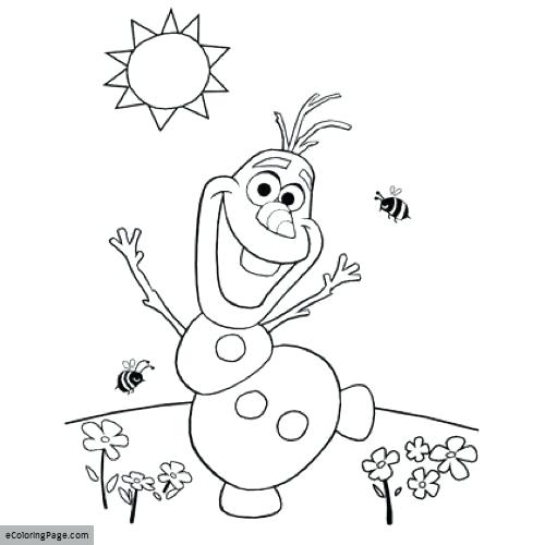 500x500 Olaf The Snowman Coloring Pages Frozen Snowman Coloring Page