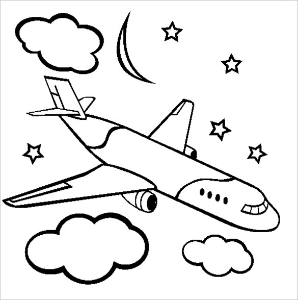 Old Airplane Coloring Pages