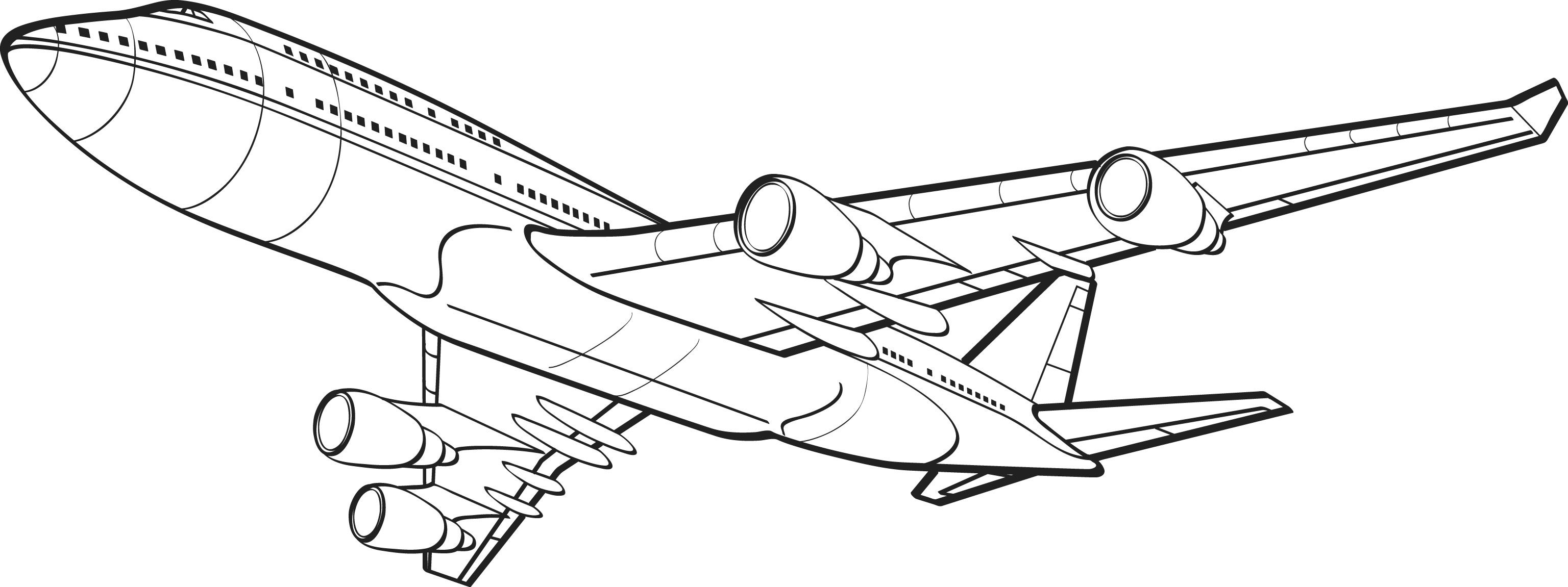 3072x1151 Excellent Vintage Airplane Coloring Pages Printable Kids Colouring