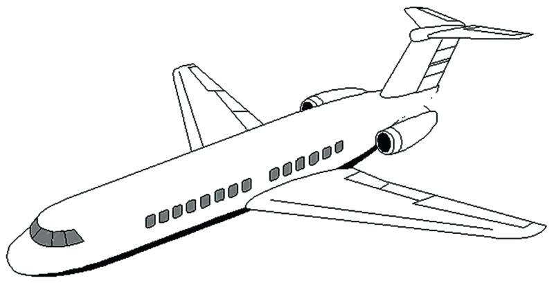 800x409 Airplane Coloring Pages