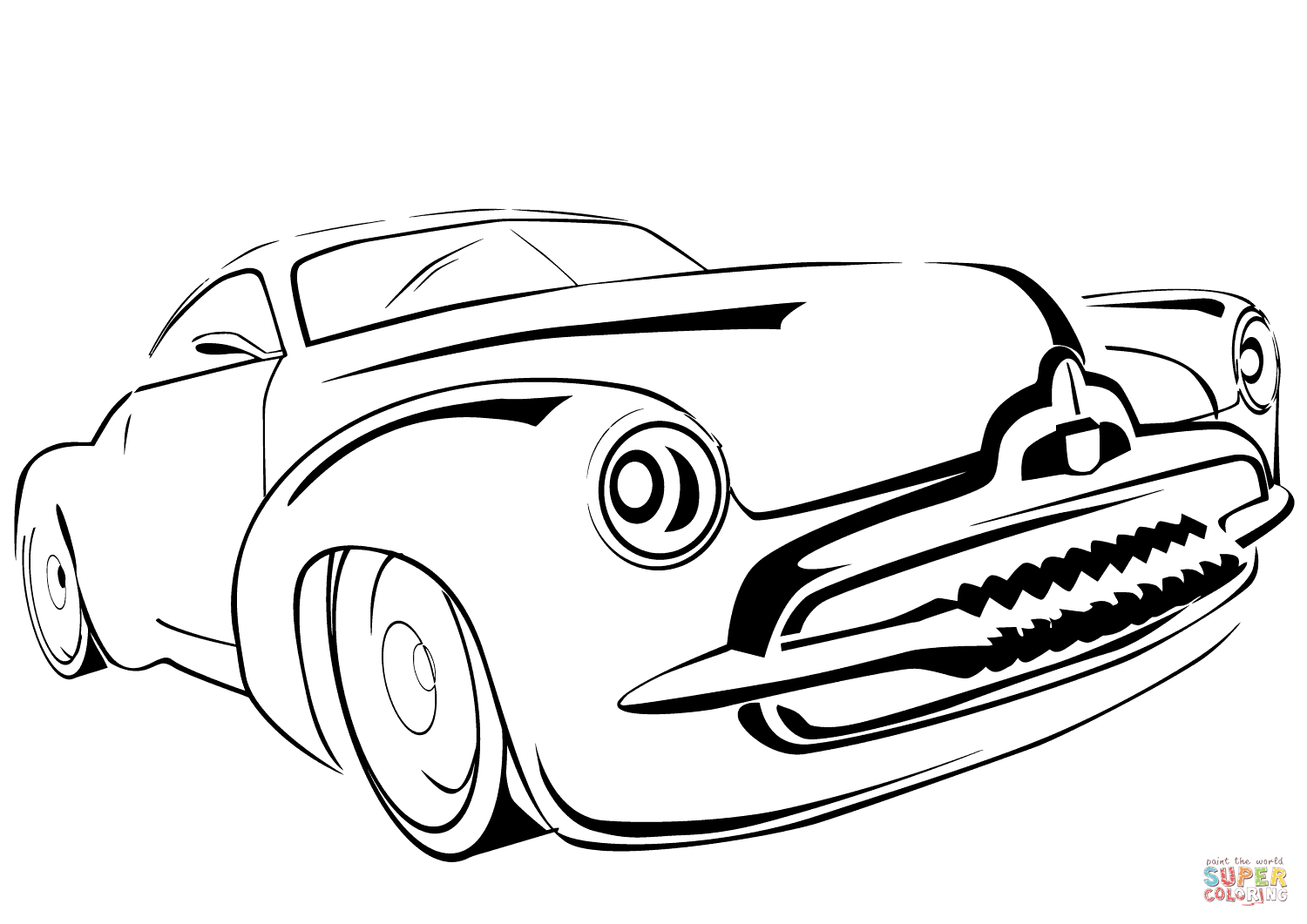 1500x1061 Old Car Coloring Pages